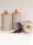 Hermia Set de Cajas de Almacenamiento STP0019, 3 Piezas, Beige